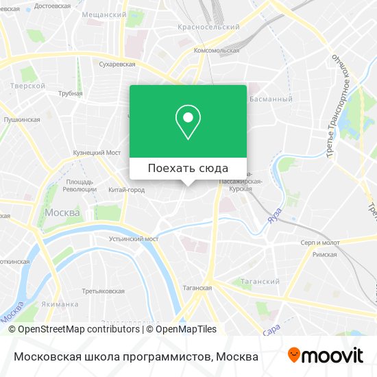 Карта Московская школа программистов