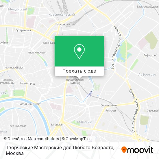 Карта Творческие Мастерские для Любого Возраста