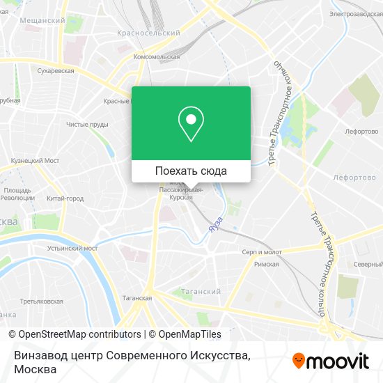 Карта Винзавод центр Современного Искусства