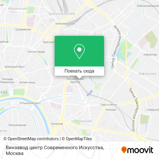 Карта Винзавод центр Современного Искусства