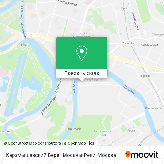 Карта Карамышевский Берег Москвы-Реки