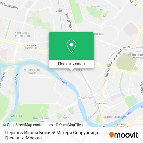 Карта Церковь Иконы Божией Матери Споручница Грешных