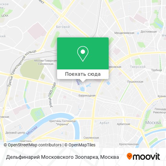 Карта Дельфинарий Московского Зоопарка