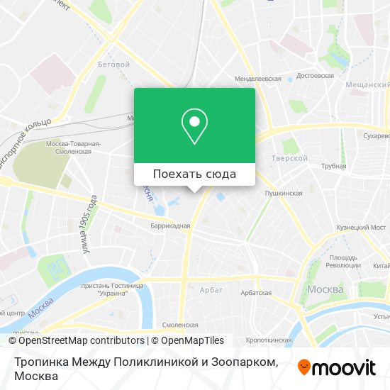 Карта Тропинка Между Поликлиникой и Зоопарком