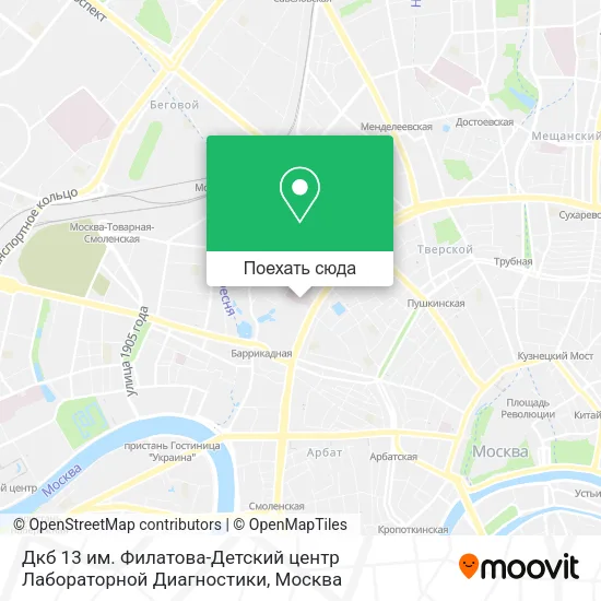 Карта Дкб 13 им. Филатова-Детский центр Лабораторной Диагностики