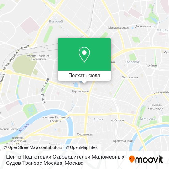 Карта Центр Подготовки Судоводителей Маломерных Судов Транзас Москва