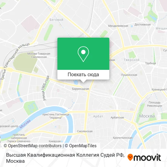 Карта Высшая Квалификационная Коллегия Судей РФ