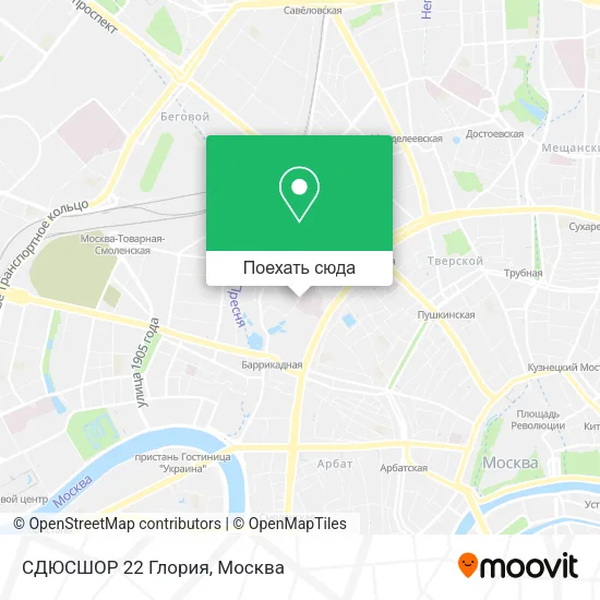 Карта СДЮСШОР 22 Глория