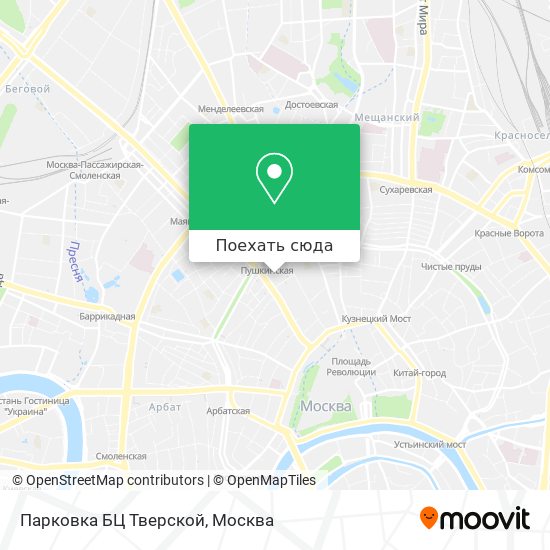 Карта Парковка БЦ Тверской