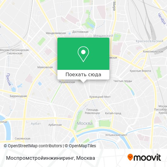 Карта Моспромстройинжиниринг