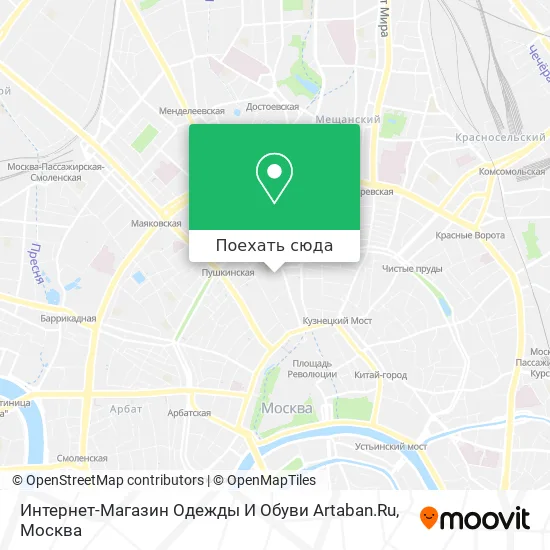 Карта Интернет-Магазин Одежды И Обуви Artaban.Ru