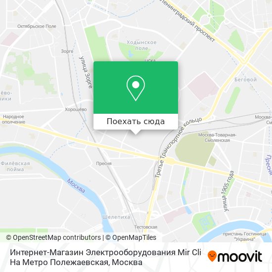 Карта Интернет-Магазин Электрооборудования Mir Сli На Метро Полежаевская