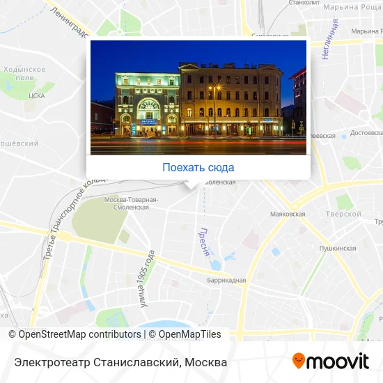 Карта Электротеатр Станиславский