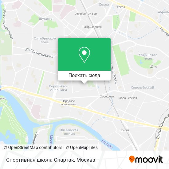 Карта Спортивная школа Спартак