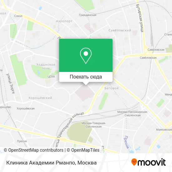 Карта Клиника Академии Рманпо