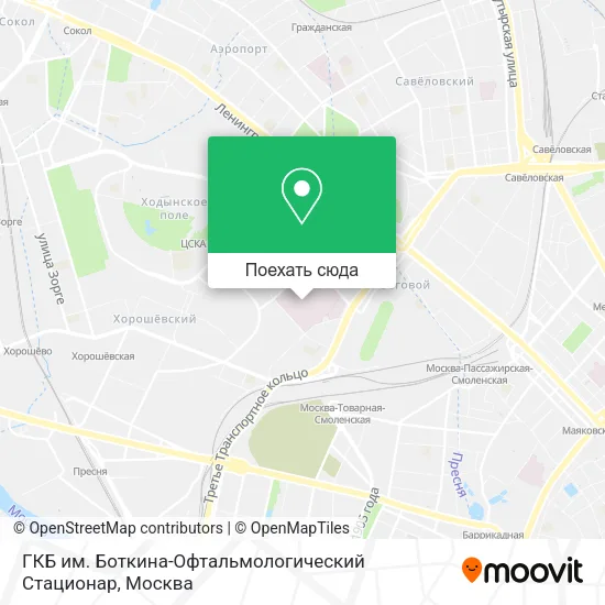 Карта ГКБ им. Боткина-Офтальмологический Стационар