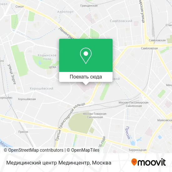 Карта Медицинский центр Мединцентр
