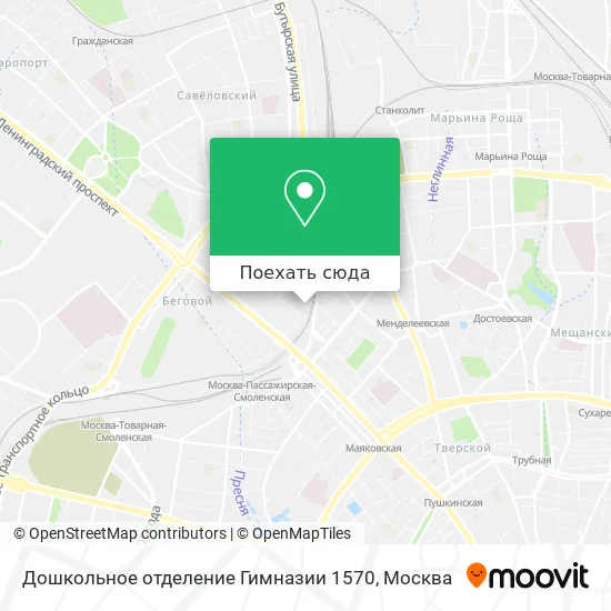 Карта Дошкольное отделение Гимназии 1570