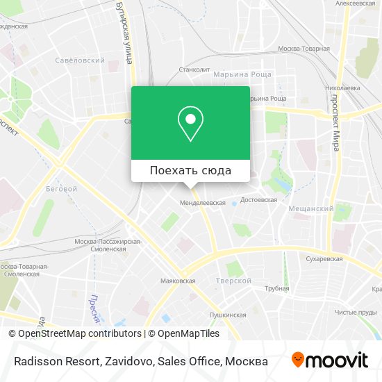 Карта Radisson Resort, Zavidovo, Sales Office