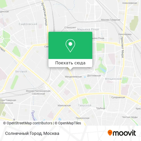 Карта Солнечный Город