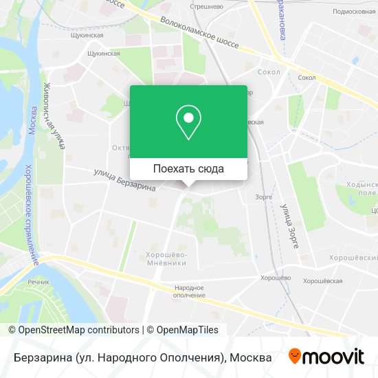 Карта Берзарина (ул. Народного Ополчения)