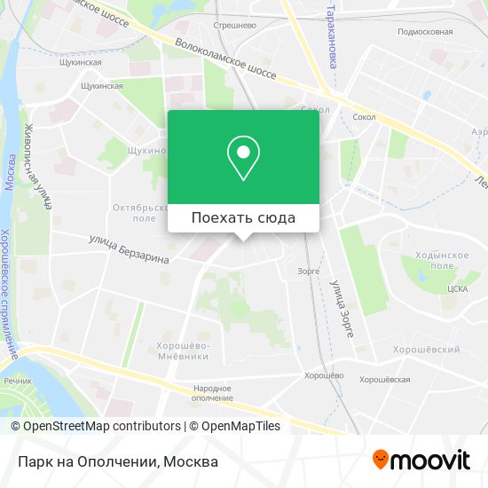 Карта Парк на Ополчении