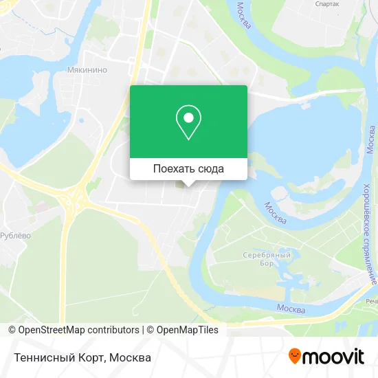 Карта Теннисный Корт