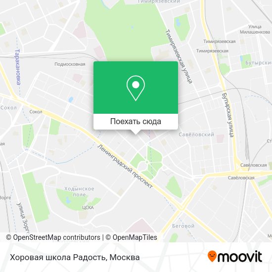 Карта Хоровая школа Радость