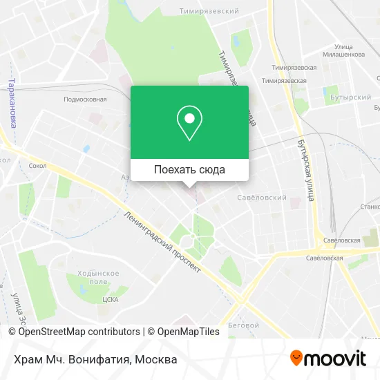 Карта Храм Мч. Вонифатия