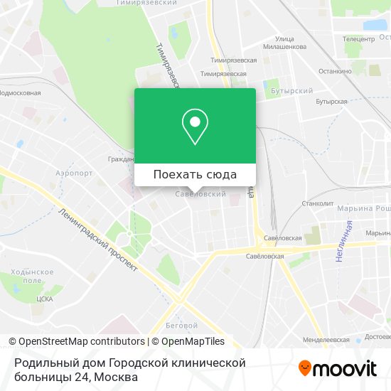Карта Родильный дом Городской клинической больницы 24