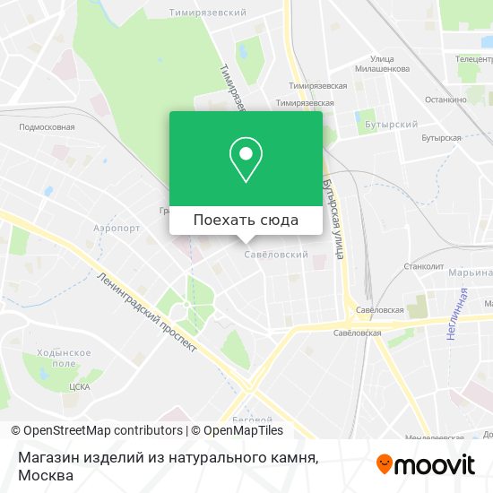 Карта Магазин изделий из натурального камня