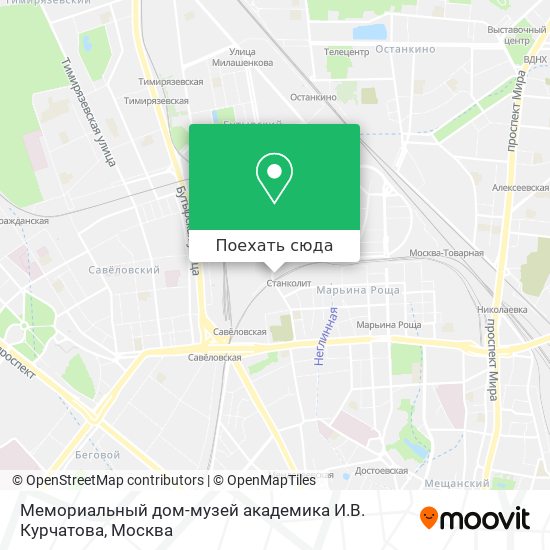 Карта Мемориальный дом-музей академика И.В. Курчатова