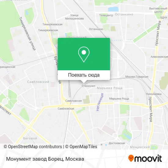 Карта Монумент завод Борец