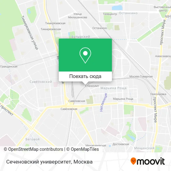 Карта Сеченовский университет