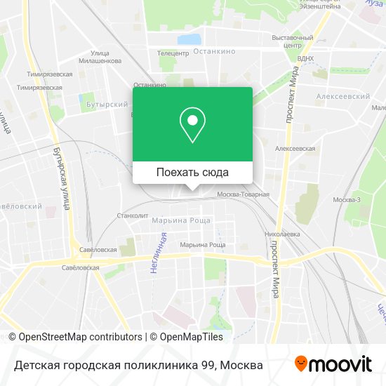 Карта Детская городская поликлиника 99