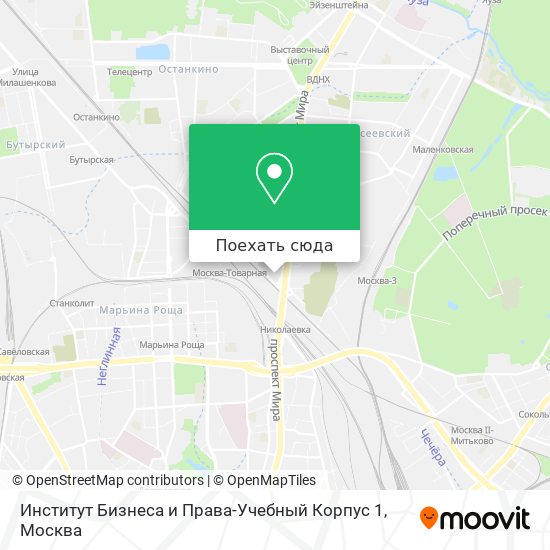 Карта Институт Бизнеса и Права-Учебный Корпус 1