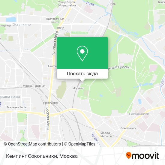 Карта Кемпинг Сокольники