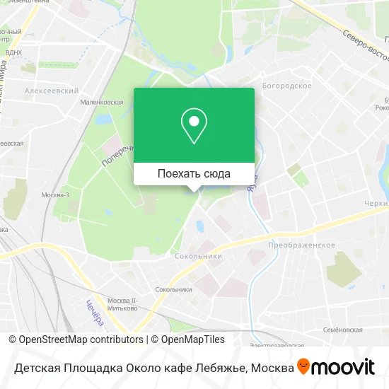 Карта Детская Площадка Около кафе Лебяжье