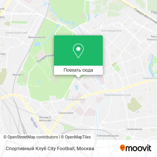 Карта Спортивный Клуб City Football