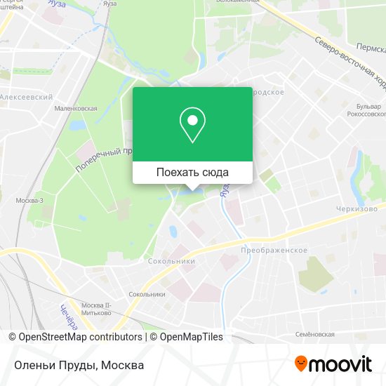 Карта Оленьи Пруды