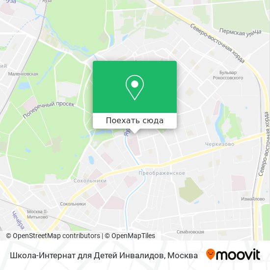 Карта Школа-Интернат для Детей Инвалидов
