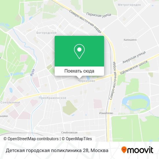 Карта Детская городская поликлиника 28