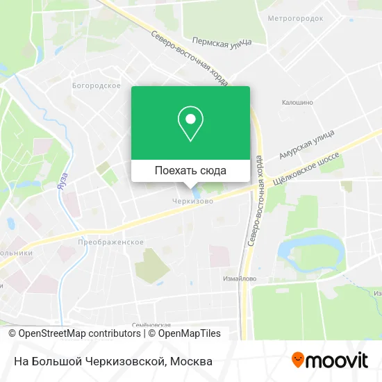 Карта На Большой Черкизовской