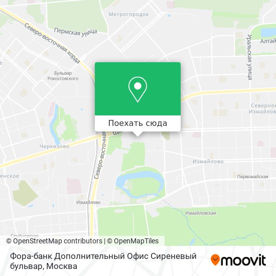 Карта Фора-банк Дополнительный Офис Сиреневый бульвар