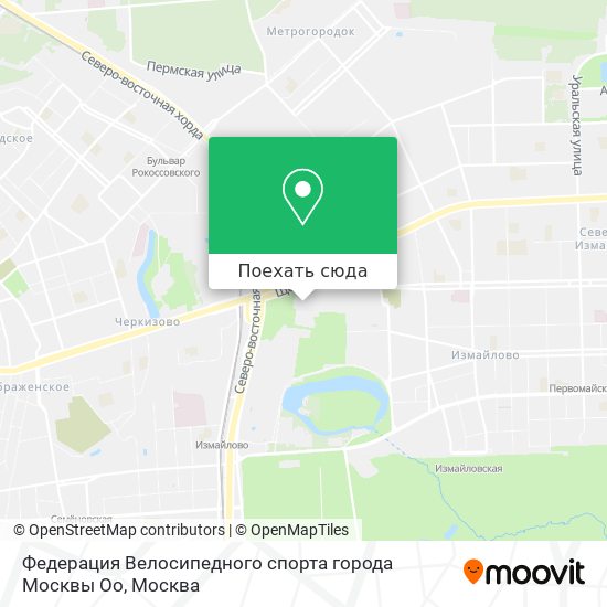 Карта Федерация Велосипедного спорта города Москвы Оо