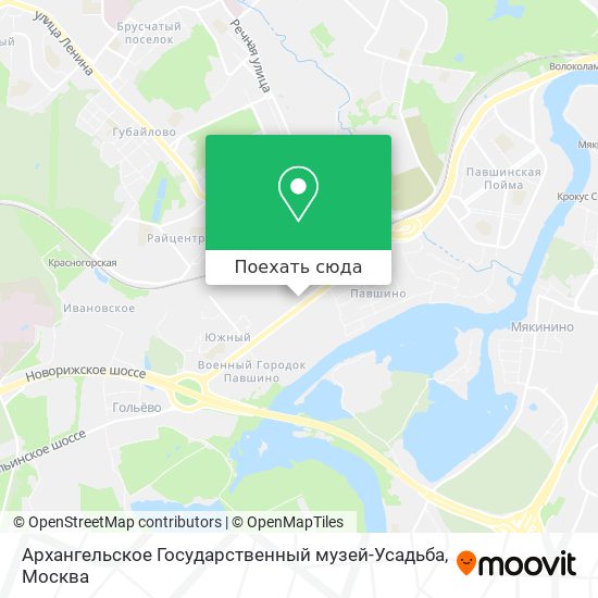 Карта Архангельское Государственный музей-Усадьба