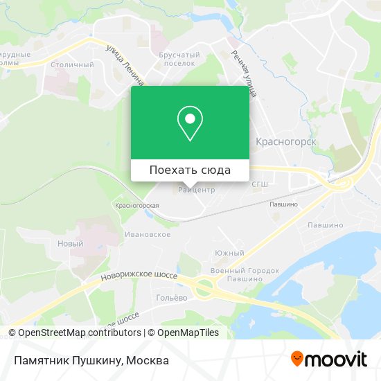 Карта Памятник Пушкину