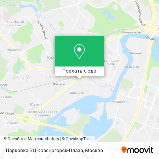 Карта Парковка БЦ Красногорск-Плаза