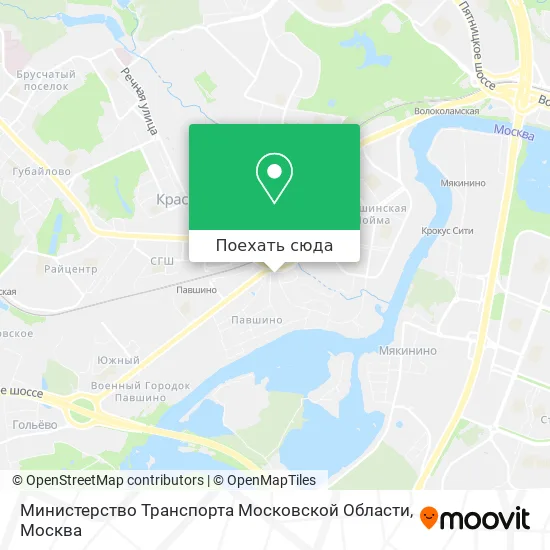 Карта Министерство Транспорта Московской Области
