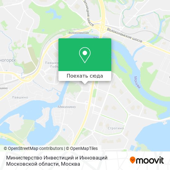Карта Министерство Инвестиций и Инноваций Московской области